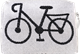 Kulturbeutel 12cm Fahrrad Weiss