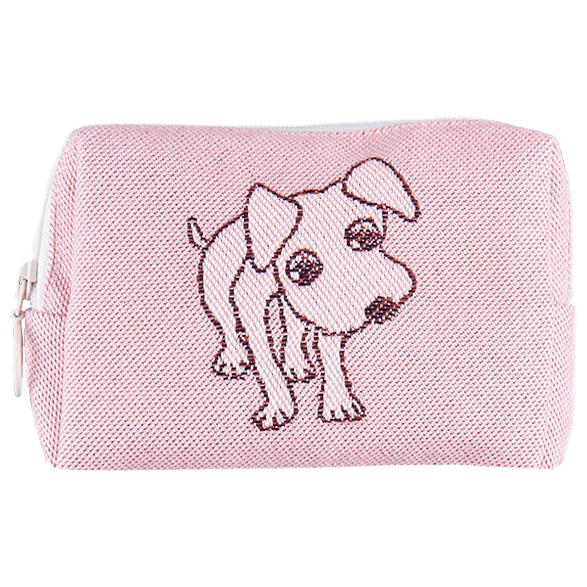 Toilet bag 12cm Dog Pink