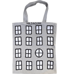 Tote bag Small Windows Grey