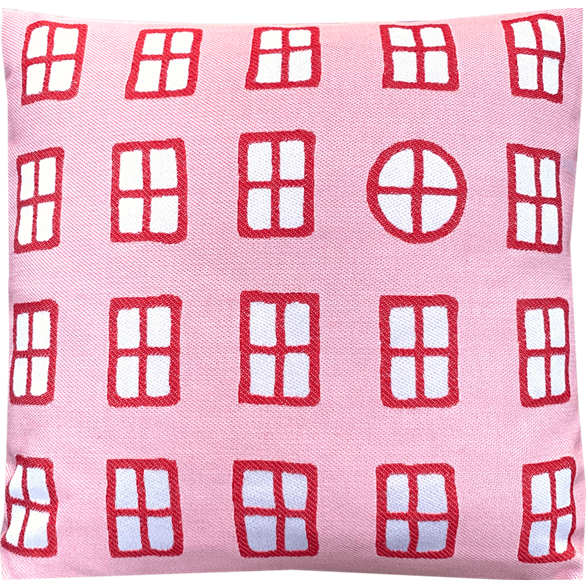 Cushion cover 45x45 Windows Pink Red