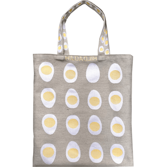 Tote bag Small Egg Linen-grey