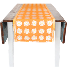 Tischläufer 35x150cm Wiesen-Margerite Orange