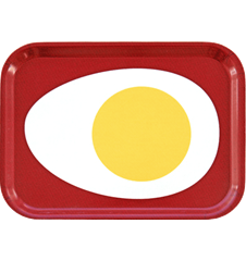 Tray Small Egg Red