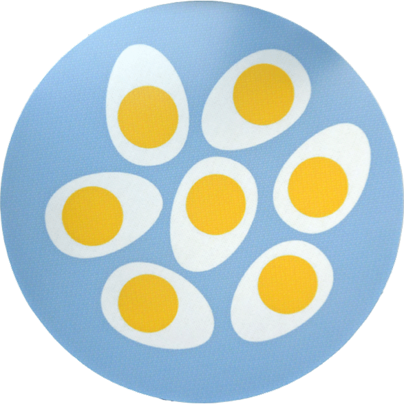 Pot Mat Eggs Light-blue