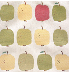 Fabric 145cm Apples red