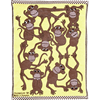 Baby Blanket Monkey Yellow