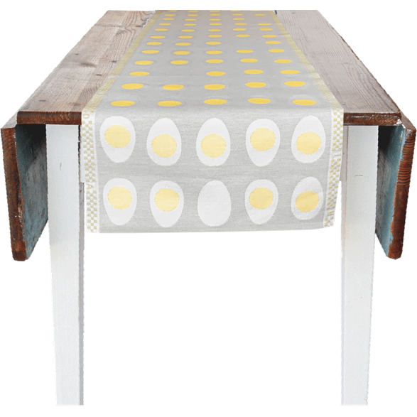 Fabric 35cm Eggs Light-grey