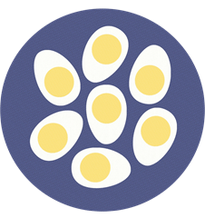 Pot mat Eggs Blue