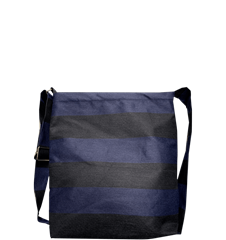 Messenger Bag Stripe Black/Dark-blue