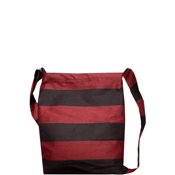 Messenger Bag Stripe Dark Red/Black