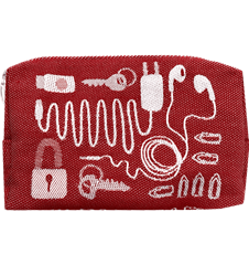 Toilet bag 18cm Cords Red
