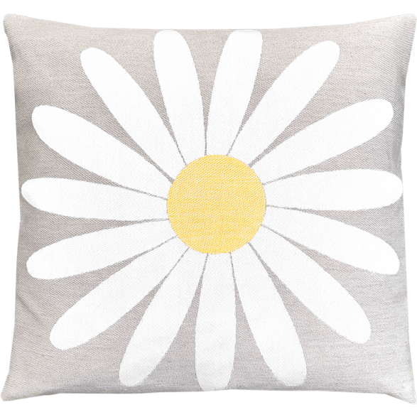 Cushion cover 45x45 Daisy Light-grey