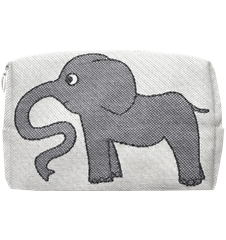 Kulturbeutel 18cm Elefant Weiss