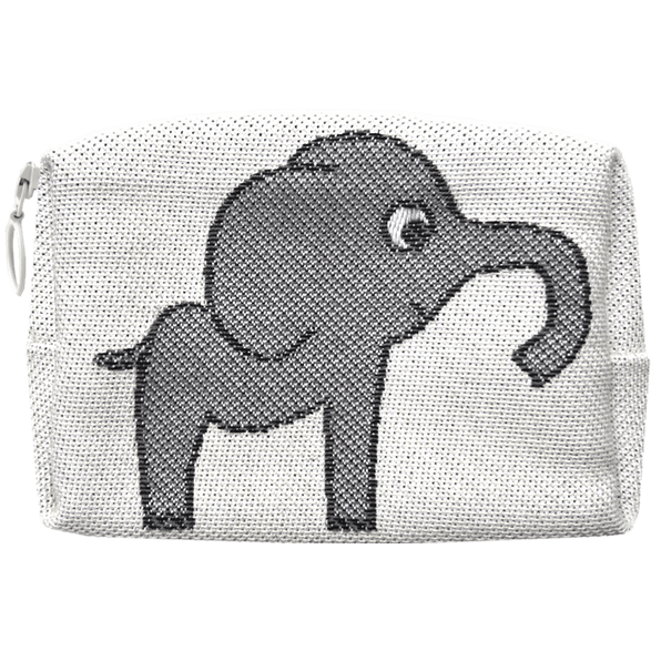 Toilet bag 12cm Elephant White