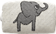 Kulturbeutel 8cm Elefant Weiss