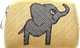 Pochette 8 cm Elefant Jaune