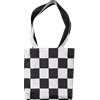 Tote M Checkered Black