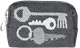 Kulturbeutel 8cm Schlüssel Grau