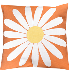 Cushion 45 cm Daisy Orange