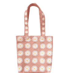 Tote M Daisy Pink Linen